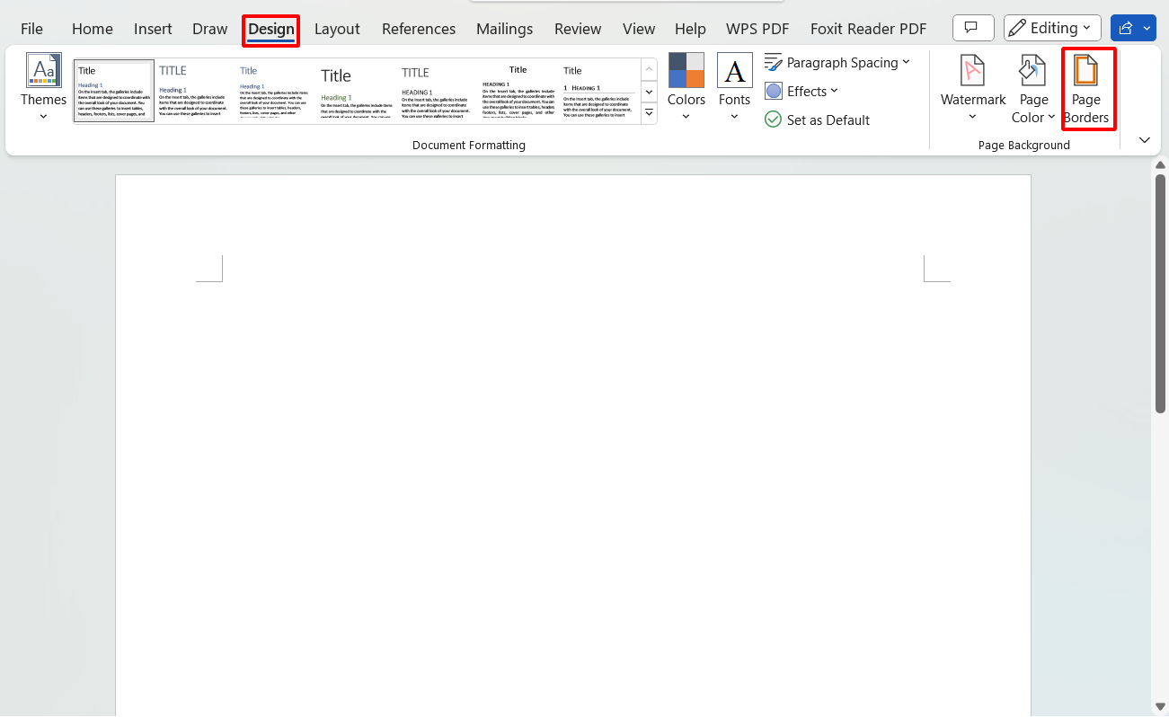 Cách tạo trang bìa trong Word bước 2