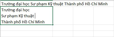 Cách xuống dòng trong 1 ô Excel bằng Alt + Enter