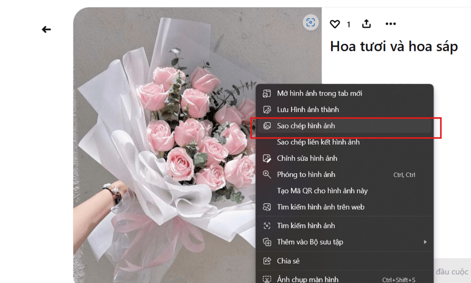 Chèn ảnh vào Word từ Clipboard - Bước 1