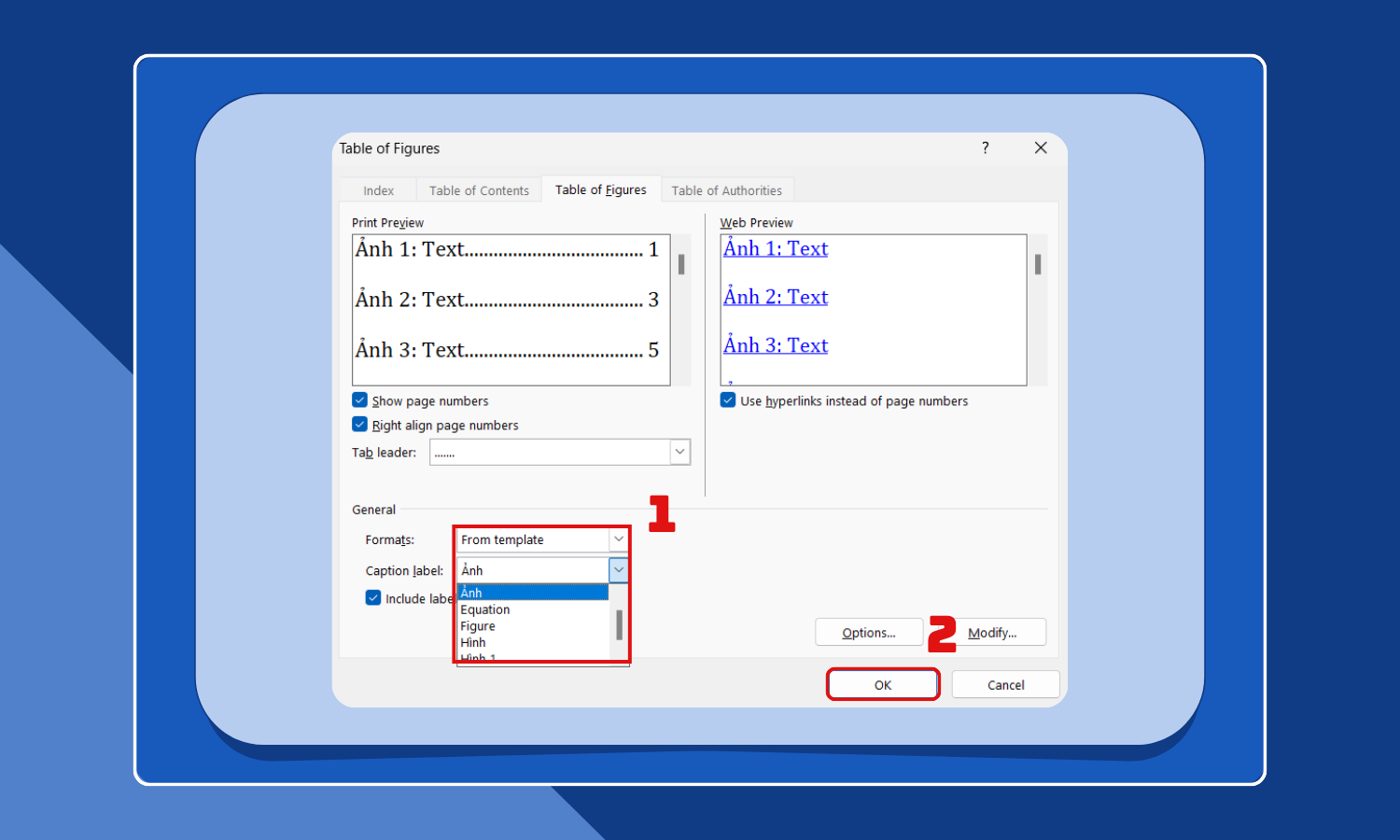 Chọn nhãn hình ảnh