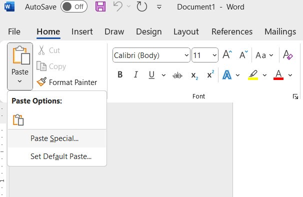 Copy bảng từ Excel sang Word bằng cách copy - paste theo định dạng Object Excel