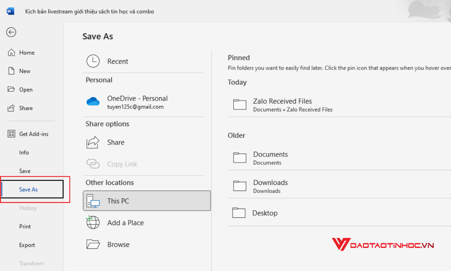 Khóa file Word không cho chỉnh sửa