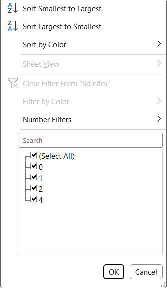 Lọc dữ liệu trong Excel một cách nhanh chóng