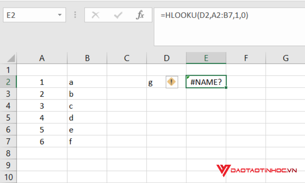 Lỗi #NAME? trong Excel