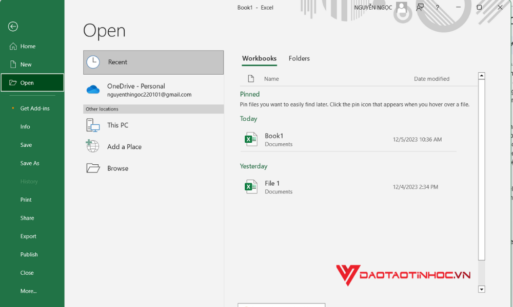 Mở 2 file trên cửa sổ khác nhau bước 1