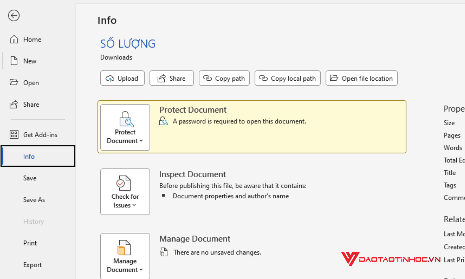 Mở khóa file Word không cho chỉnh sửa