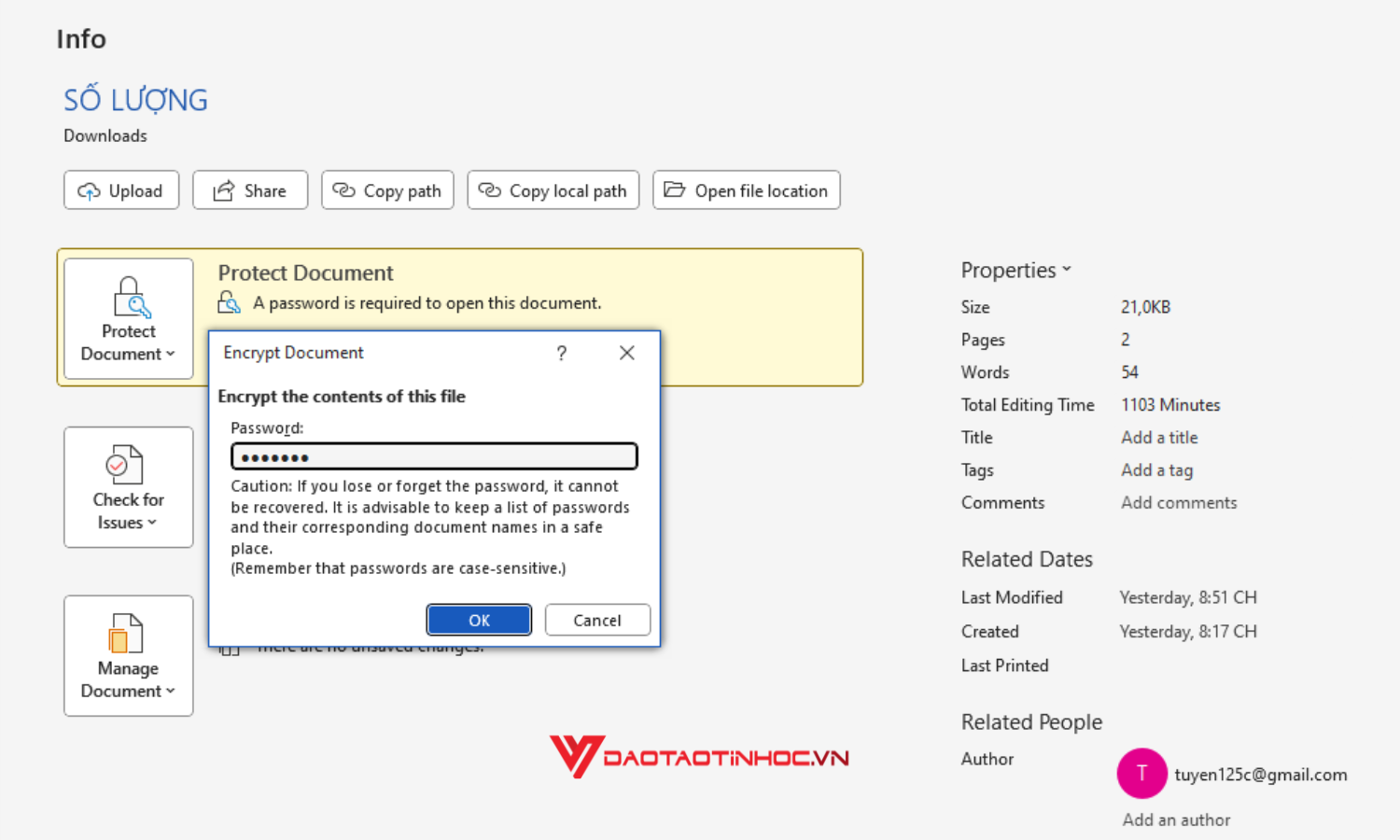 Mở khóa file Word không cho chỉnh sửa