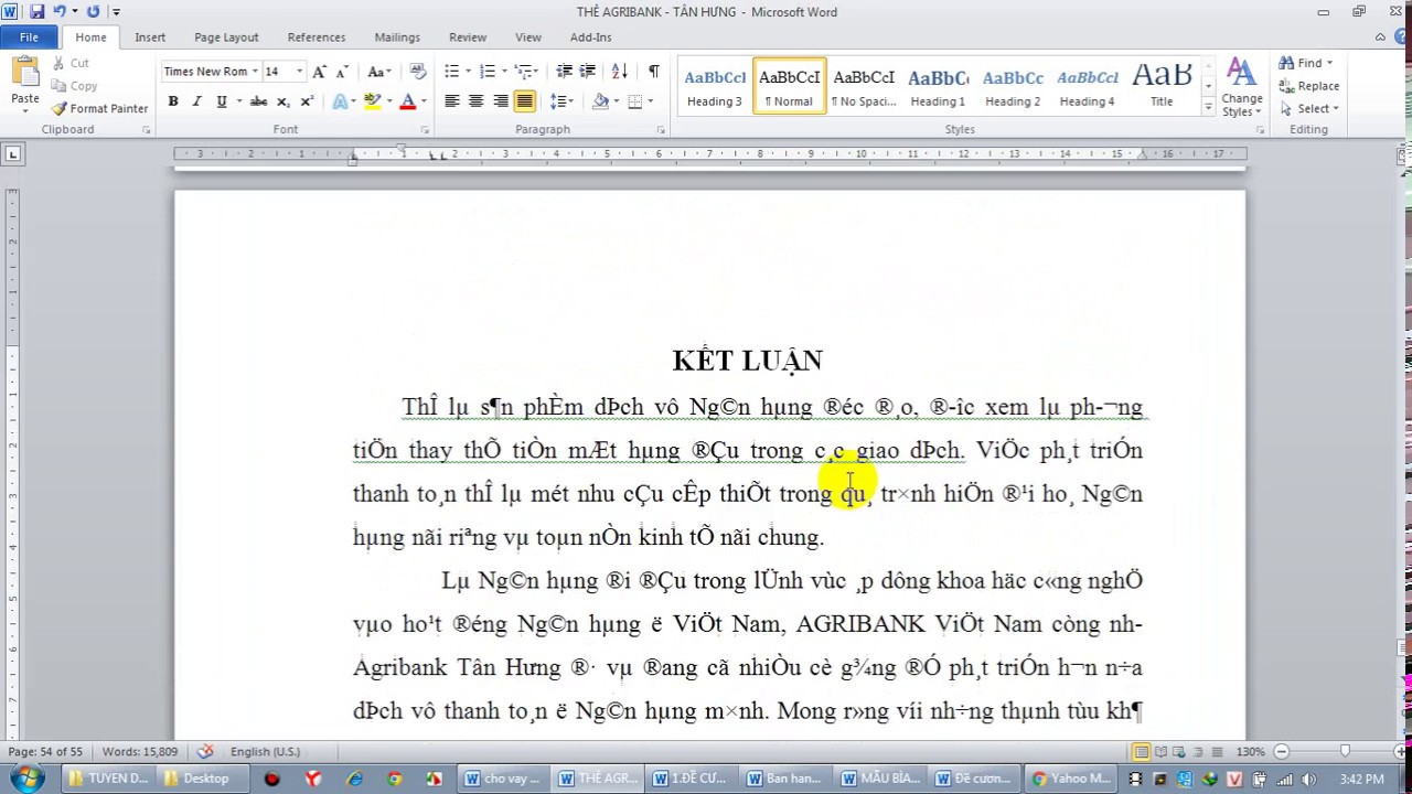 Nguyên nhân dẫn tới lỗi font chữ trong Word