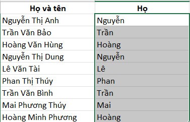 Nhấn Replace All để hệ thống tách họ trong Excel