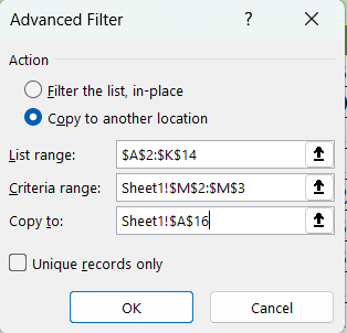 Rút trích dữ liệu trong Excel có điều kiện bước 3