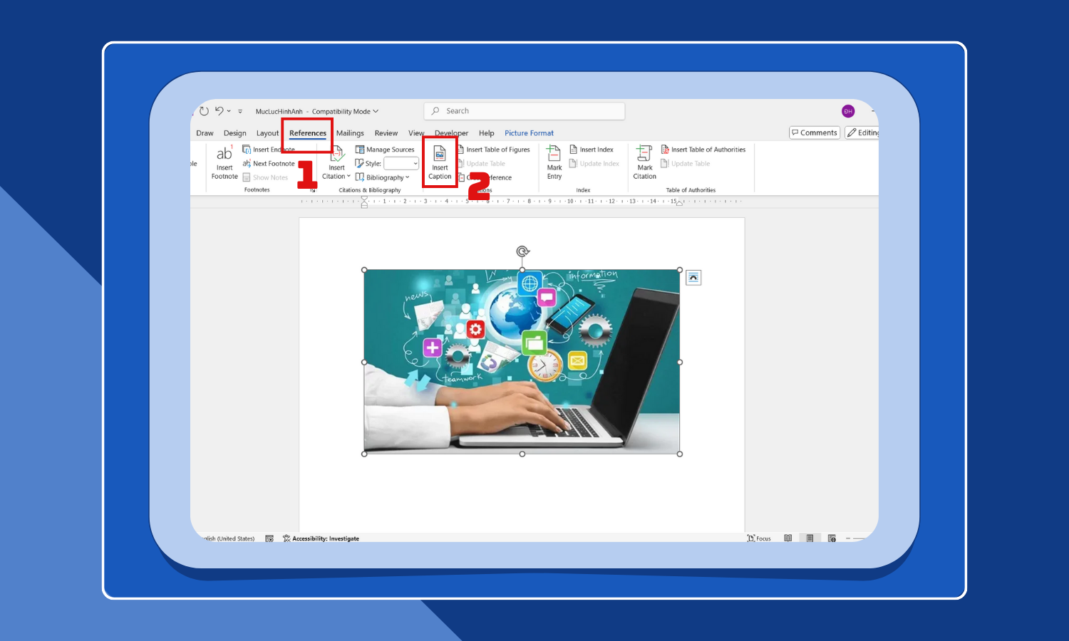 Thêm chú thích cho hình ảnh