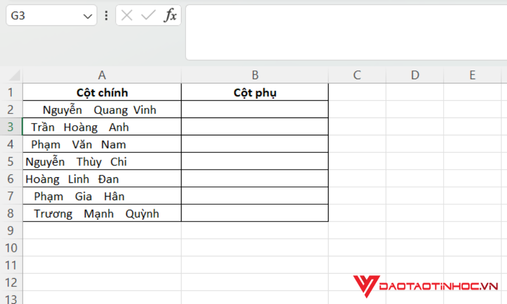 Xóa khoảng trắng trong Excel bằng hàm TRIM (1)