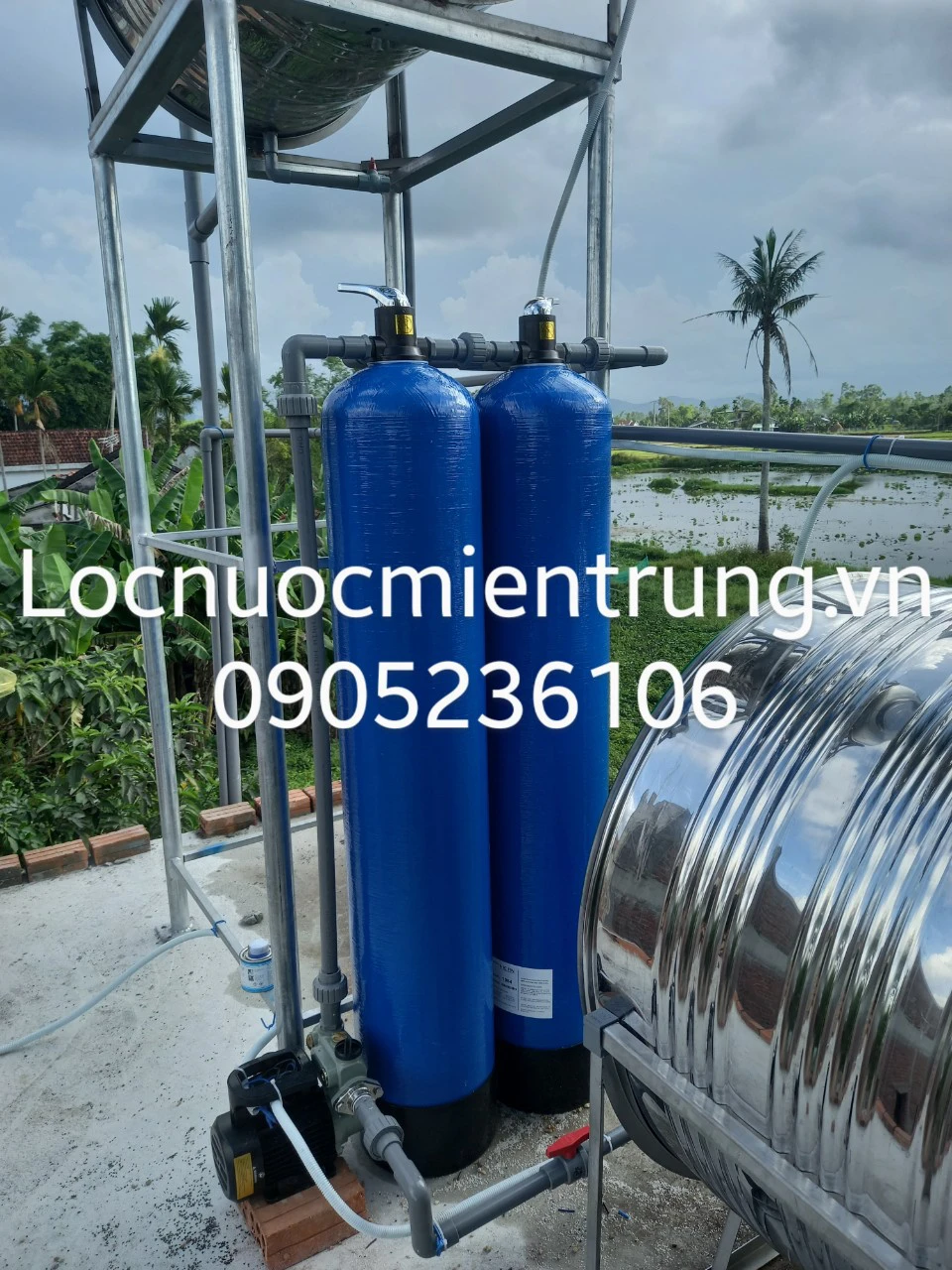 Hệ thống xử lý Lọc phèn nước giếng khoan Lọc Nước Miền Trung lắp đặt tại Quảng Nam và Đà Nẵng