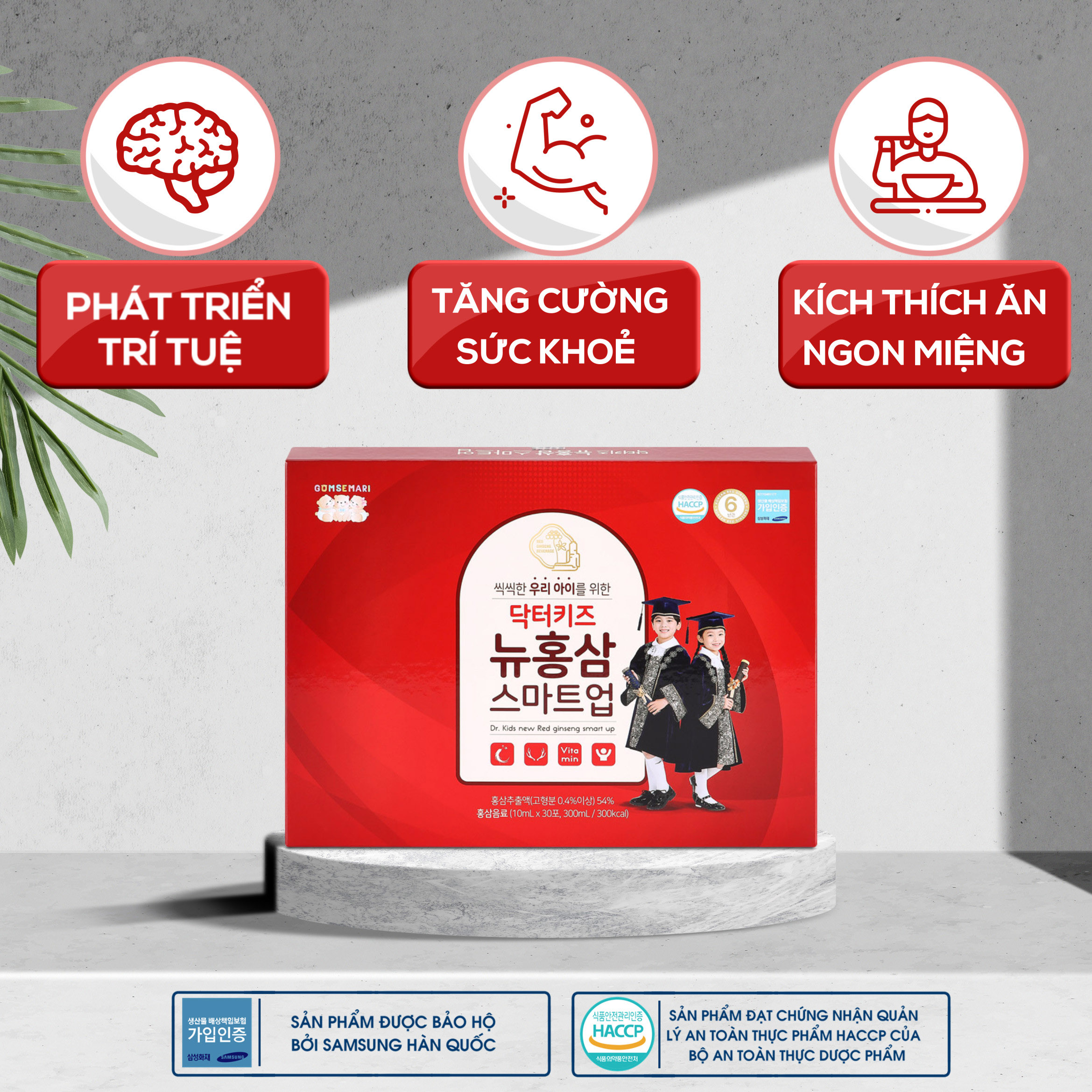 Nước hồng sâm Ba Con Gấu Hàn Quốc kích thích trẻ ăn ngon miệng