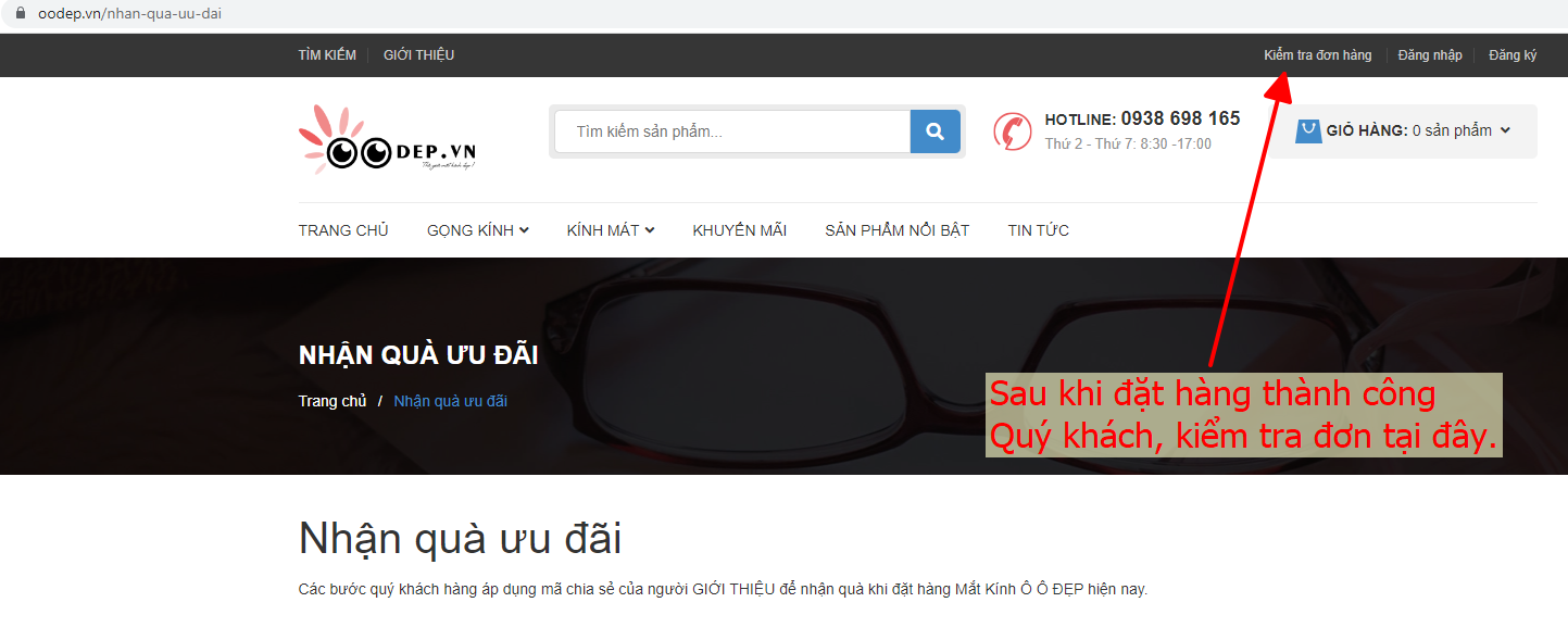 Trang chủ - Kiểm tra đơn hàng theo sđt của quý khách