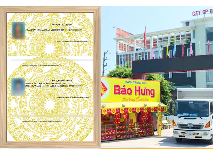 Giấy chứng nhận của Công ty Cổ phần Quốc tế Bảo Hưng