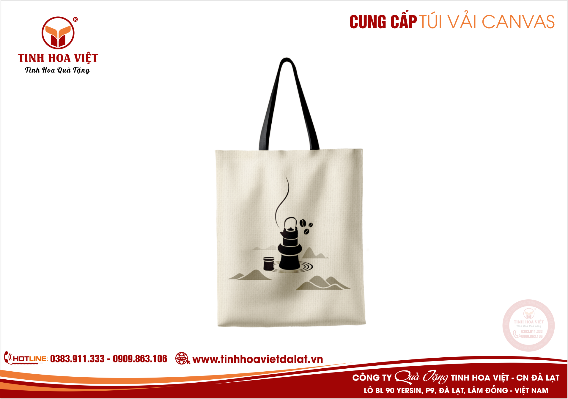 in ấn cung cấp túi vải canvas