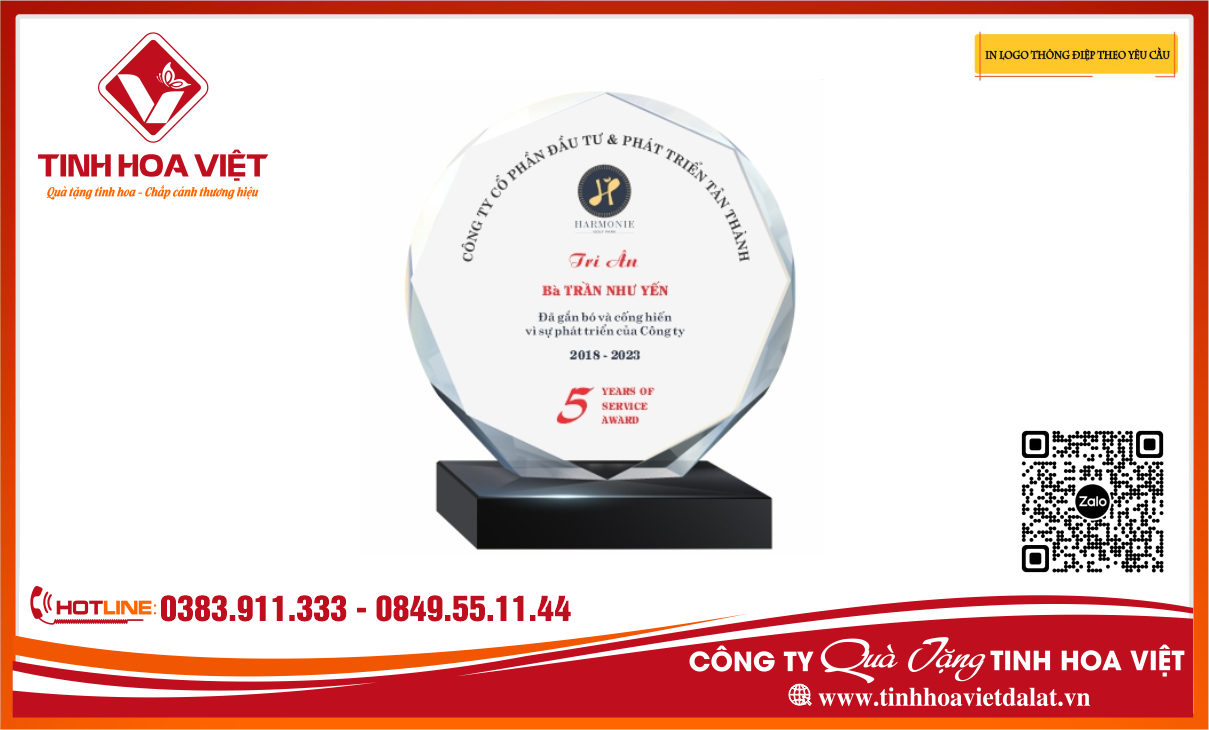 Biểu Trưng Pha Lê Tròn Nhà Cung Cấp Sỉ Lẻ Tinh Hoa Việt Đà Lạt Và Các Khu Vực Lân Cận