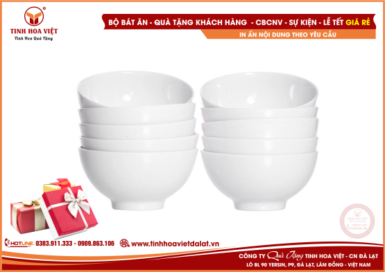 Bộ bát ăn quà tặng doanh nghiệp giá rẻ tại Đà Lạt