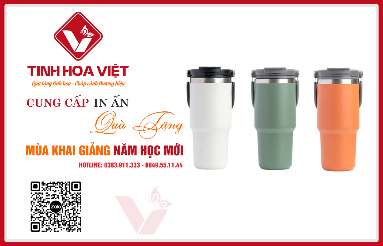 Cốc giữ nhiệt quà tặng khai giảng năm học mới
