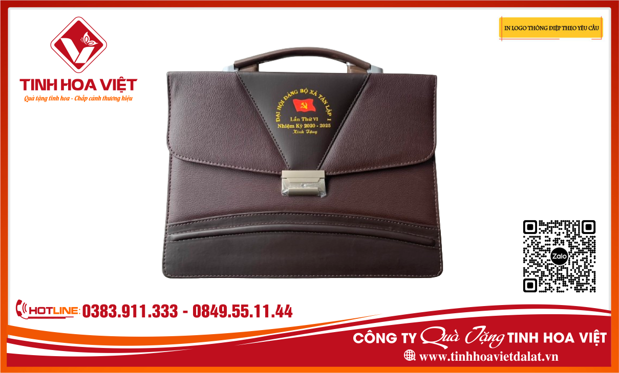 in ấn nội dung kỷ niệm sự kiện lên cặp da