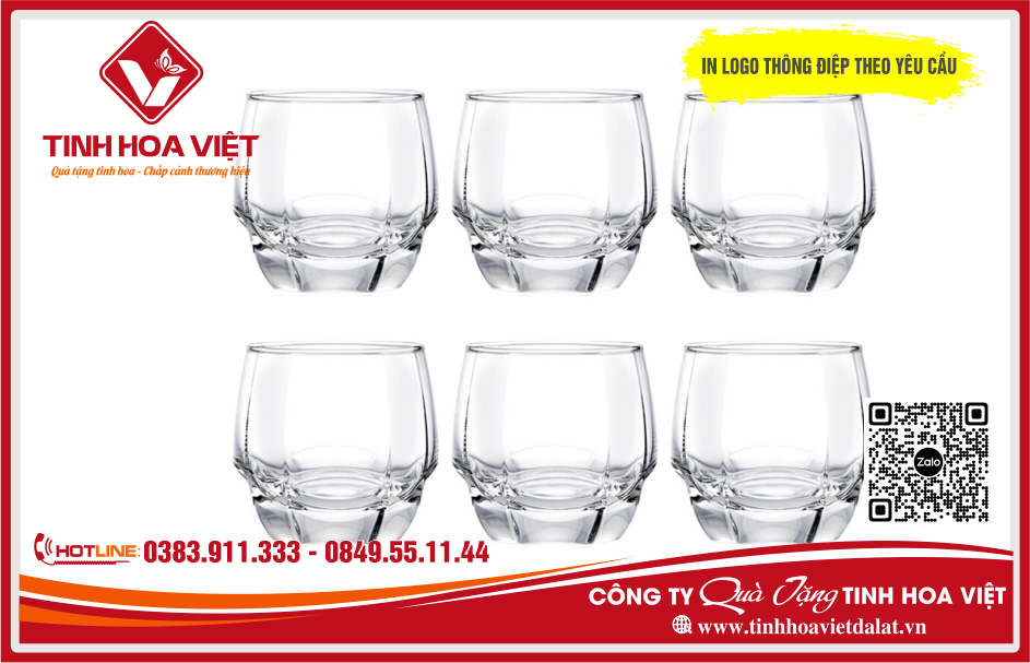 Mẫu Bình Cốc Thủy Tinh In Ấn Logo Quà Tặng Sự Kiện Đẹp 2024