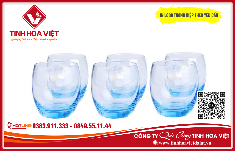 Mẫu Bình Cốc Thủy Tinh In Ấn Logo Quà Tặng Sự Kiện Đẹp 2024