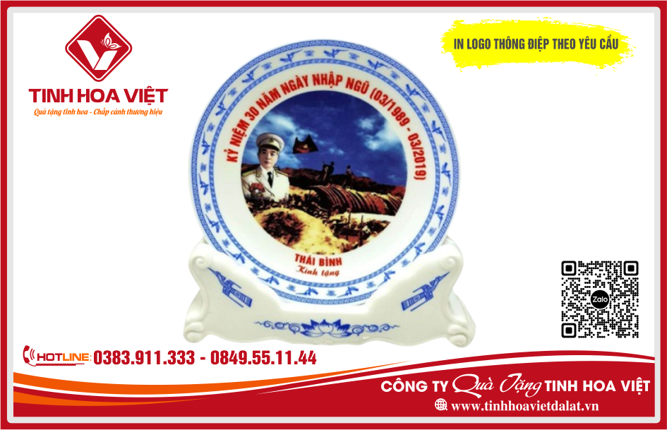 Đĩa Sứ Quà Tặng Lưu Niệm