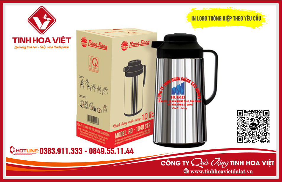 In Ấn Nội Dung Lên Phích Giữ Ấm Nước - Quà Tặng Doanh Nghiệp Đại Hội tại Đà Lạt và Các Tỉnh Thành Lân Cận Phía Nam