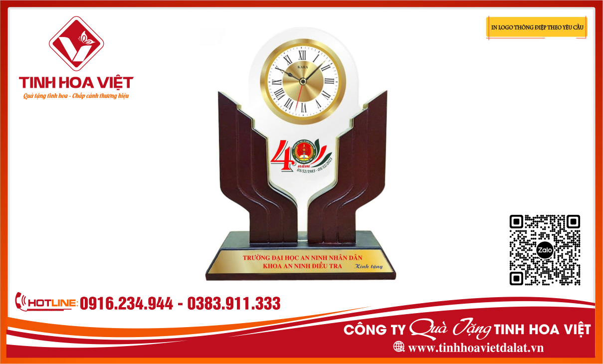 Đồng hồ để bàn in logo – Giải pháp quà tặng Đẳng Cấp