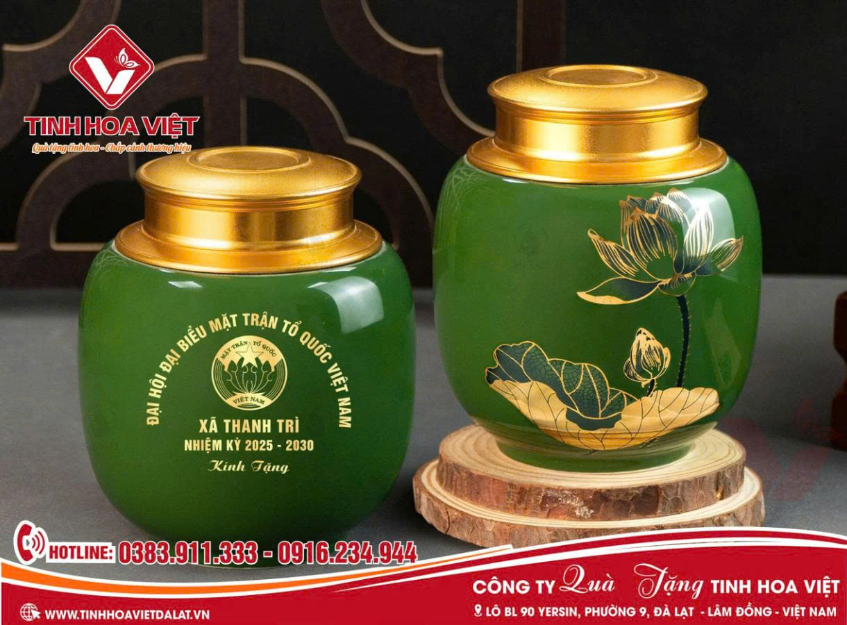 Hũ Đựng Trà – Quà Tặng Lưu Giữ Hương Vị Và Ý Nghĩa Đại Hội Mặt Trận Tổ Quốc