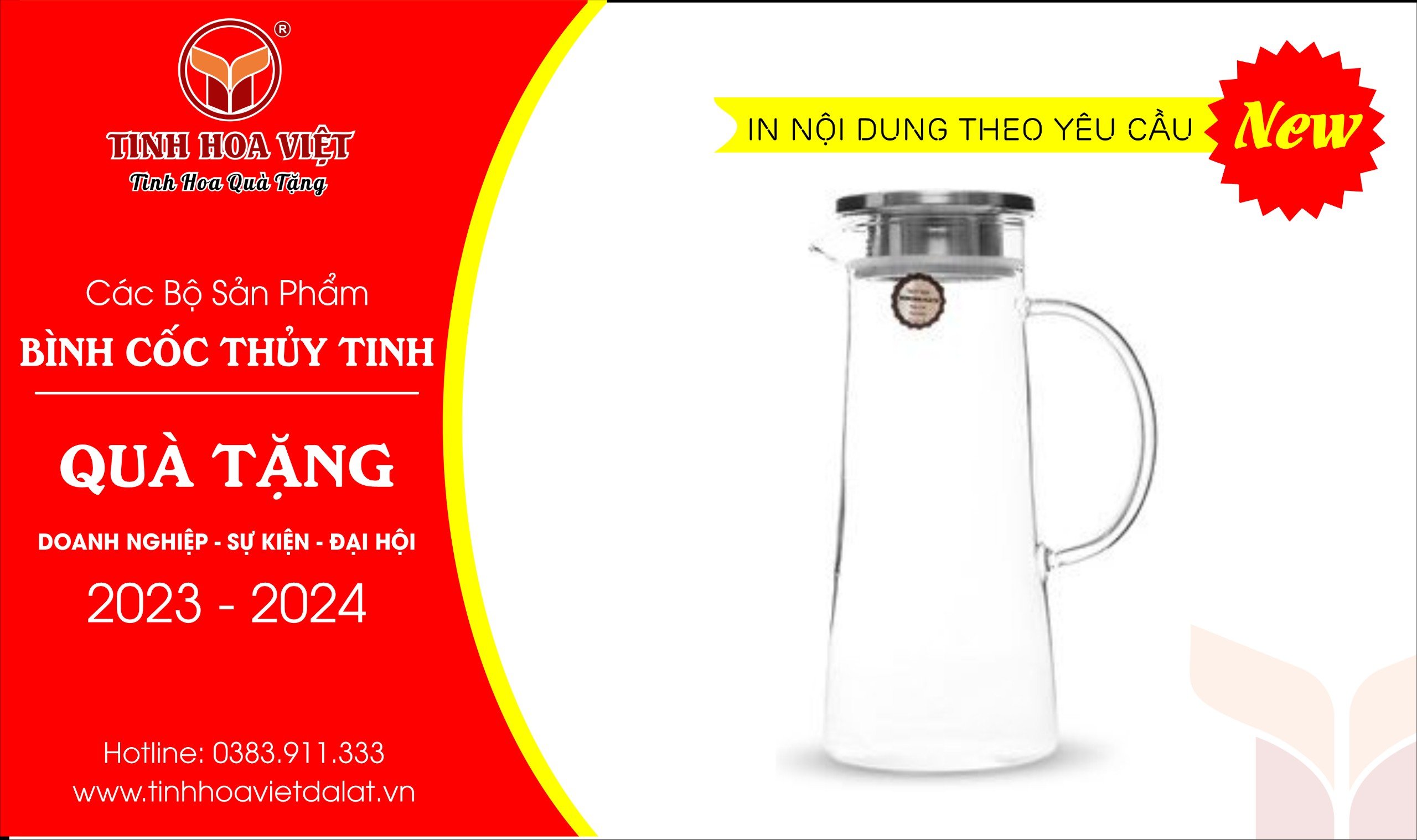 bình đựng nước thủy tinh cao cấp