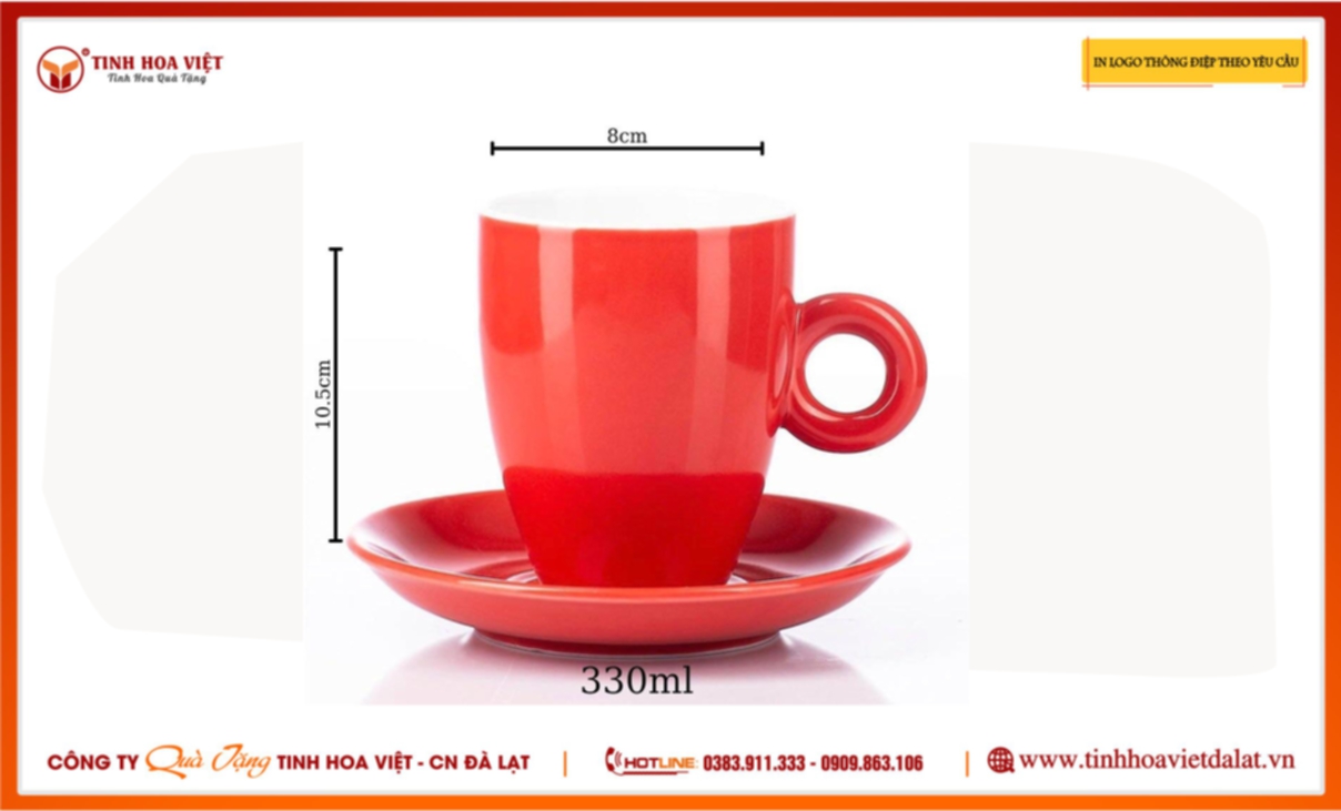 cốc sứ uống cafe đỏ