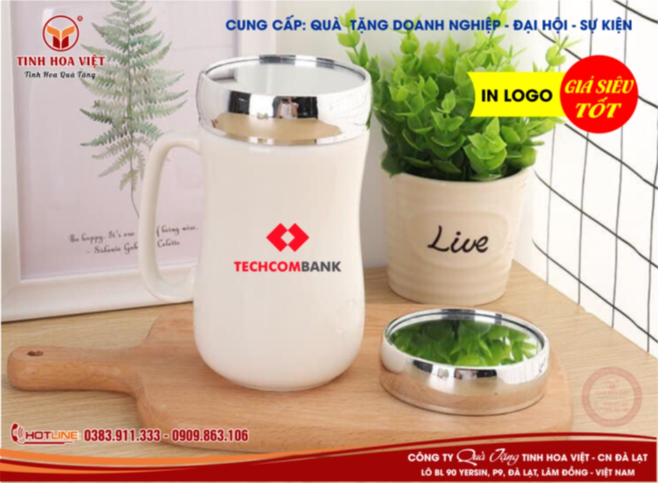 cốc sứ nắp gương