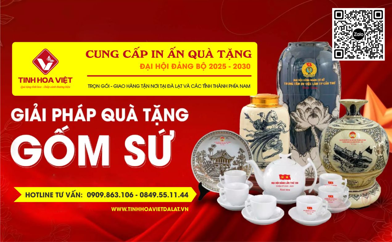 Cung Cấp In Ấn Quà Tặng Đại Hội Đảng Bộ 2025 - 2030 Trọn Gói