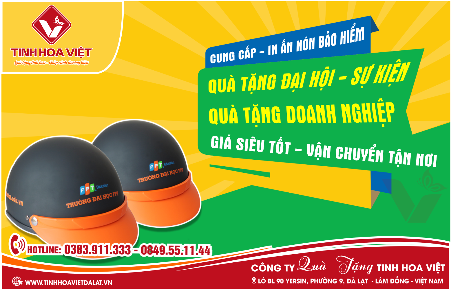 Nón Bảo Hiểm In Ấn Logo Thương Hiệu Riêng - Sản Phẩm Quà Tặng Doanh Nghiệp Đẳng Cấp Tại Đà Lạt Và Các Tỉnh Thành Lân Cận