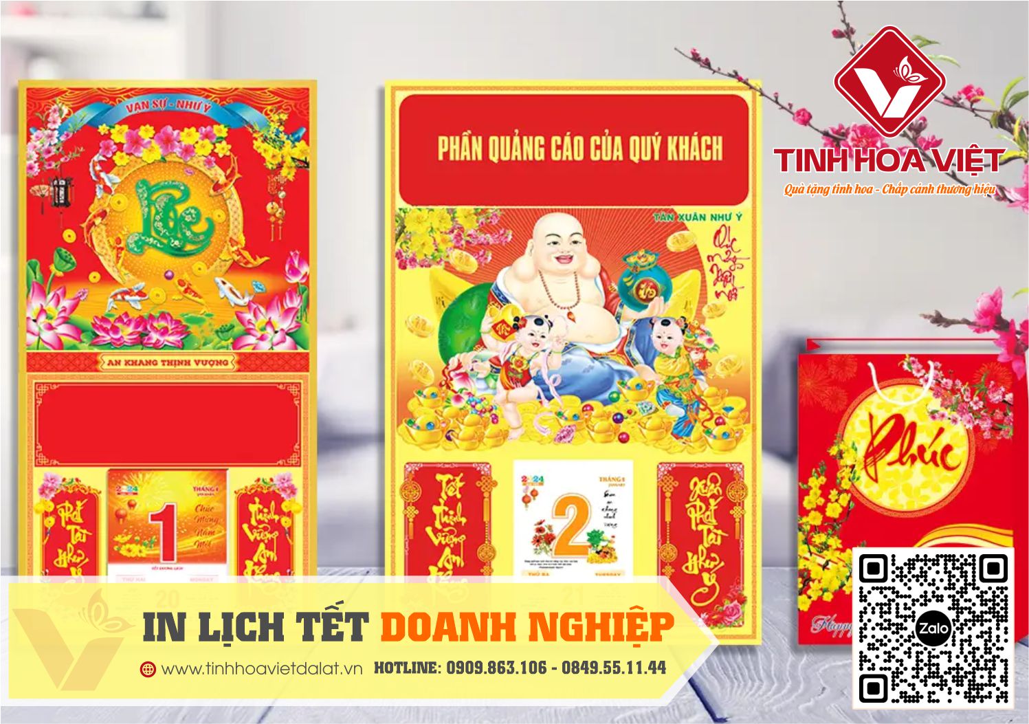 In Ấn Lịch Tết Doanh Nghiệp 2025 - Đa Dạng Chủng Loại, Số Lượng, In Logo Theo Yêu Cầu