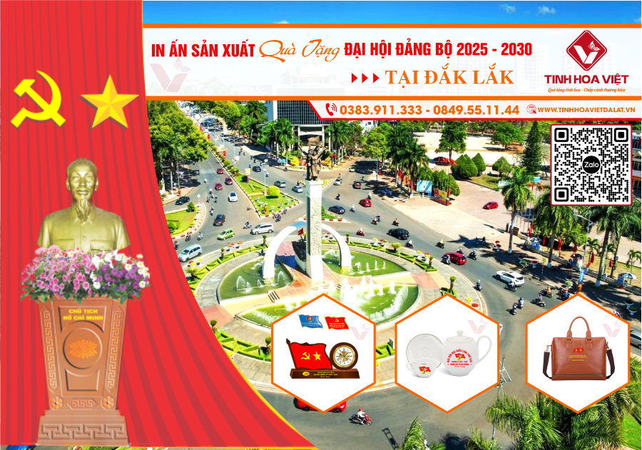 Sản Xuất In Ấn Cung Cấp Sỉ Lẻ Quà Tặng Đại Hội Đảng Bộ 2025 - 2030 Và Quà Tặng Doanh Nghiệp Tại Đắk Lắk