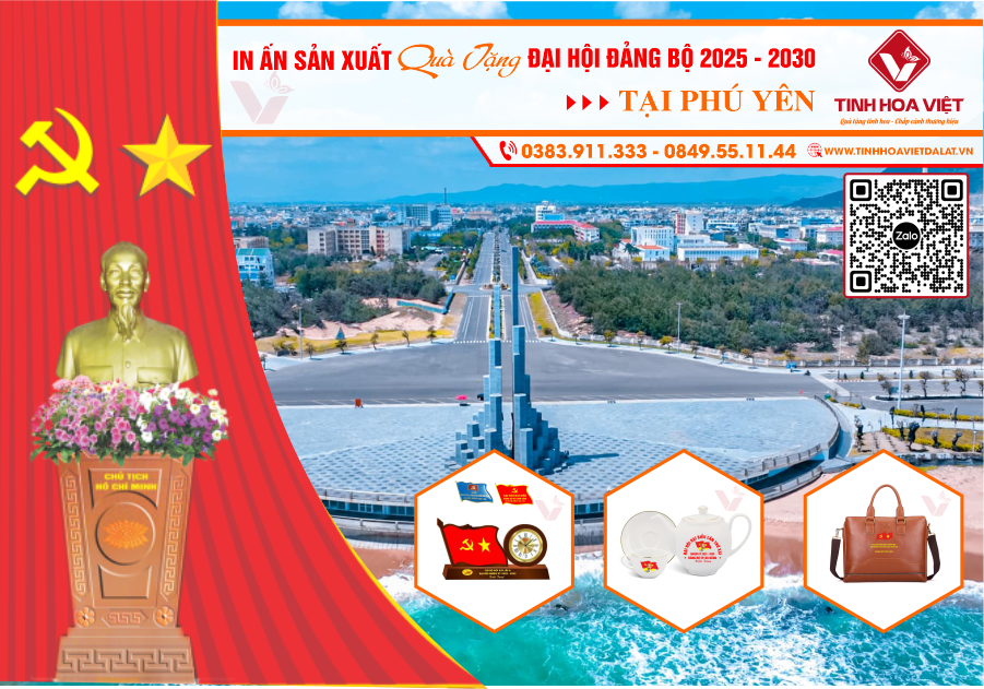 Cung Cấp In Ấn Quà Tặng Đại Hội Đảng Bộ 2025 - 2030 Tại Phú Yên