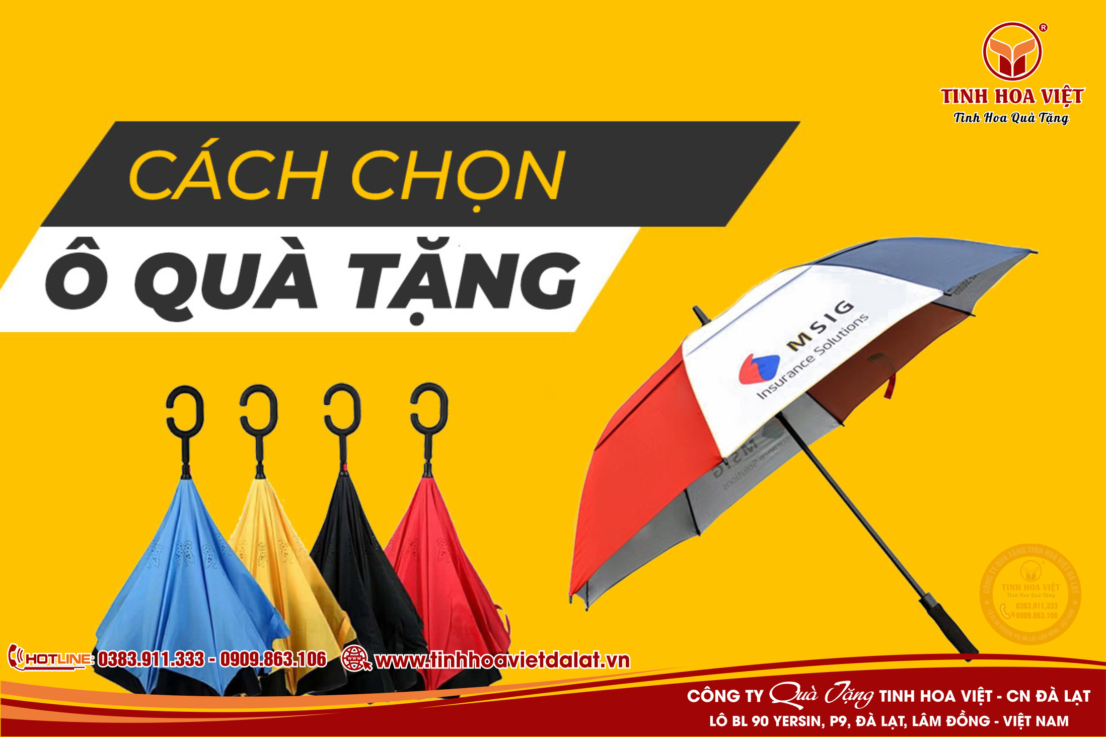cách chọn ô dù quà tặng doanh nghiệp