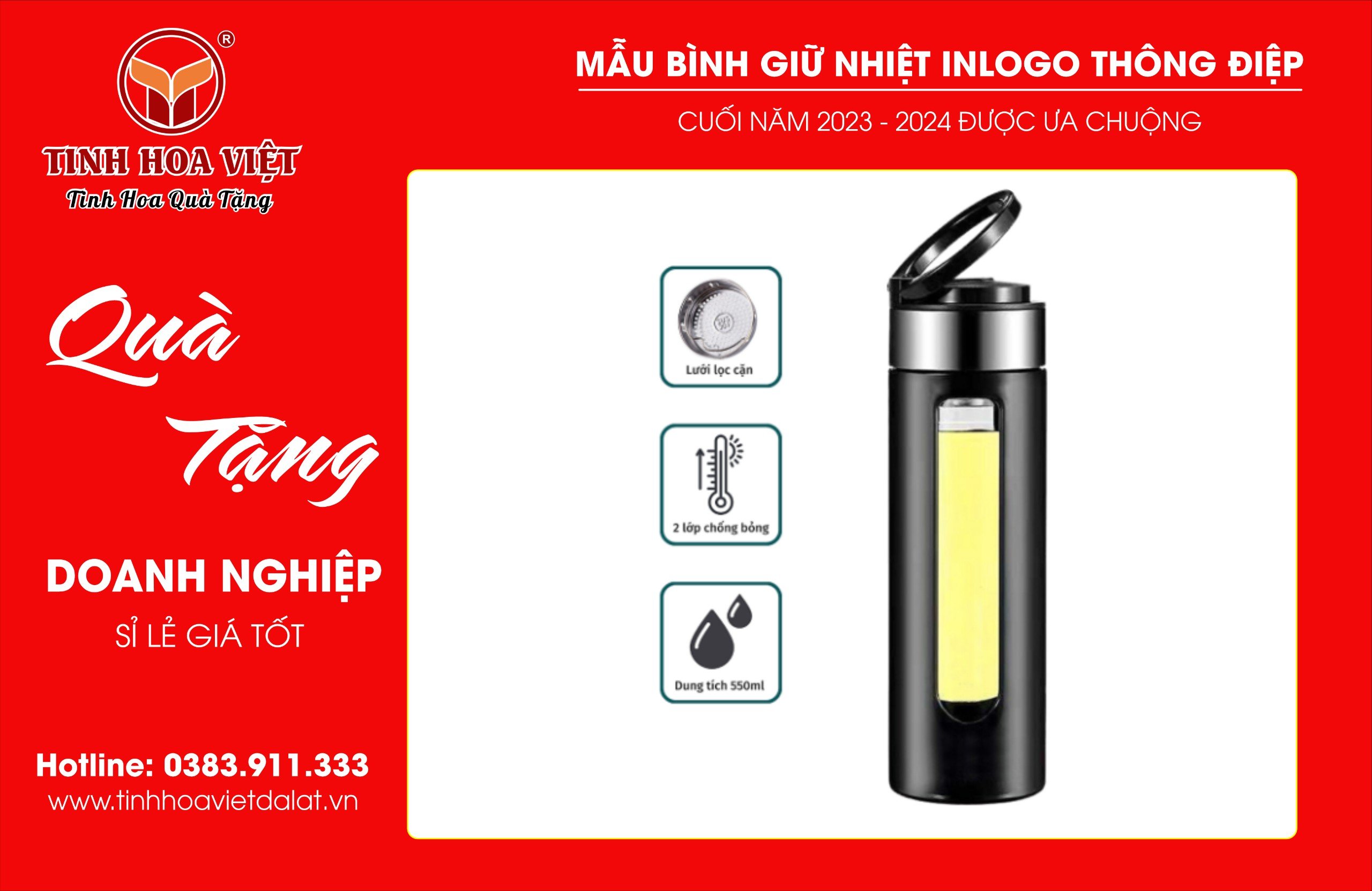 bình giữ nhiệt lõi thủy tinh