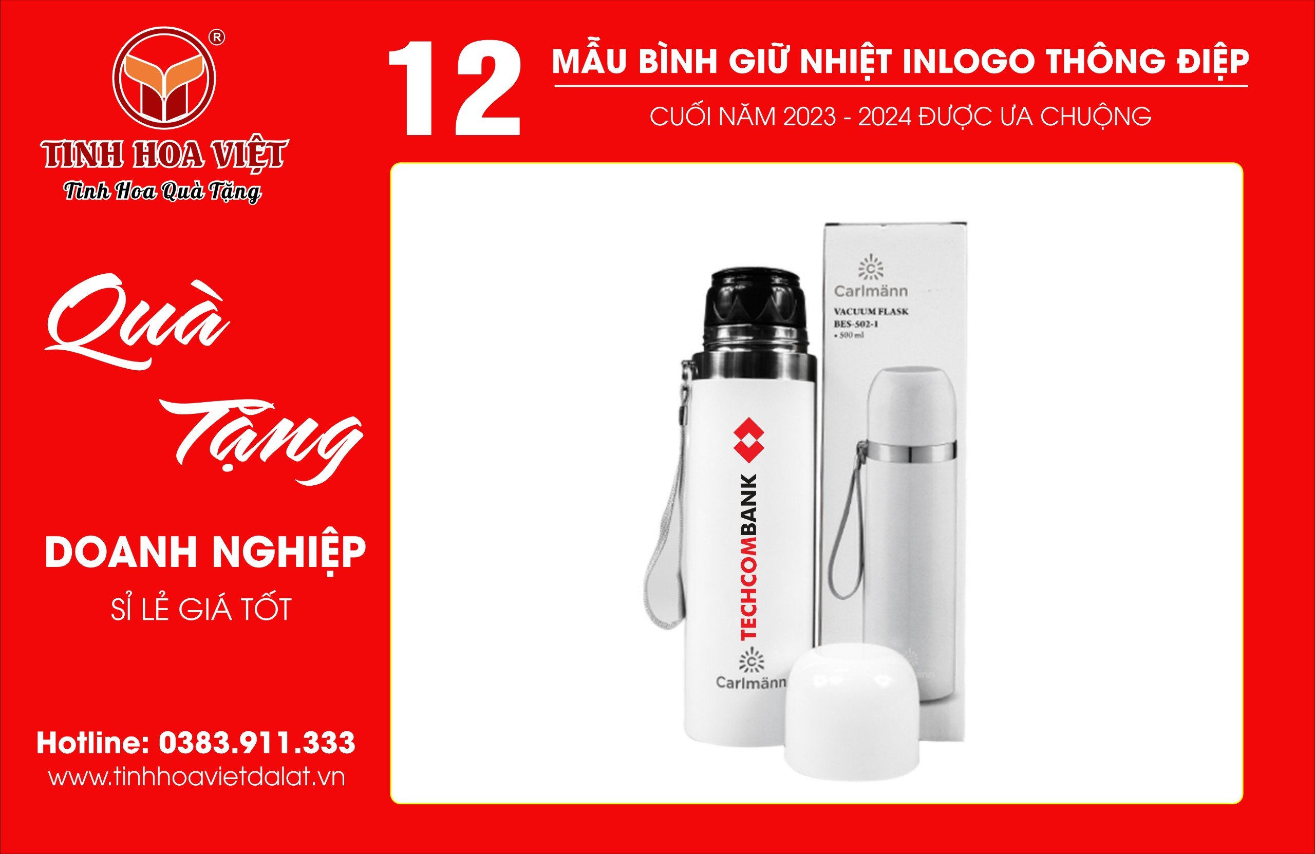 bình giữ nhiệt trắng