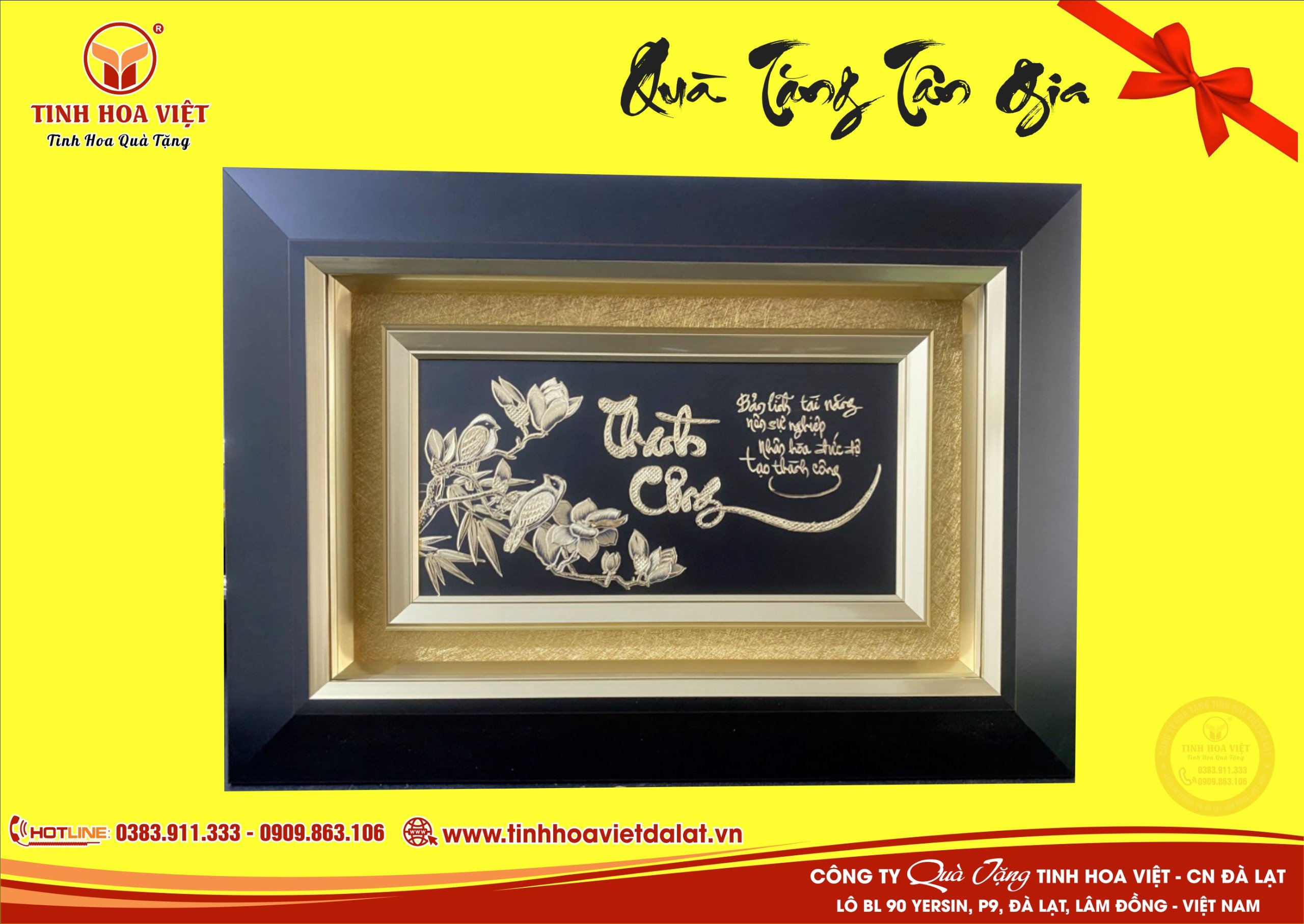 tranh gỗ mừng tân gia