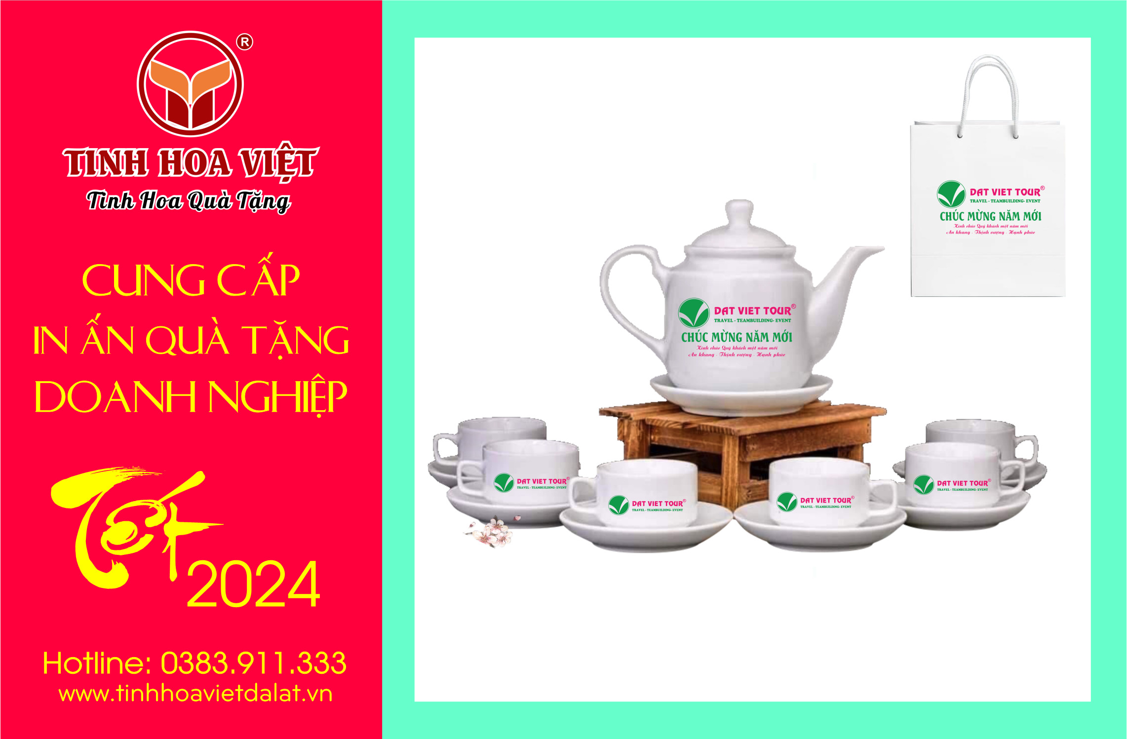 bộ ấm chén vuông cao