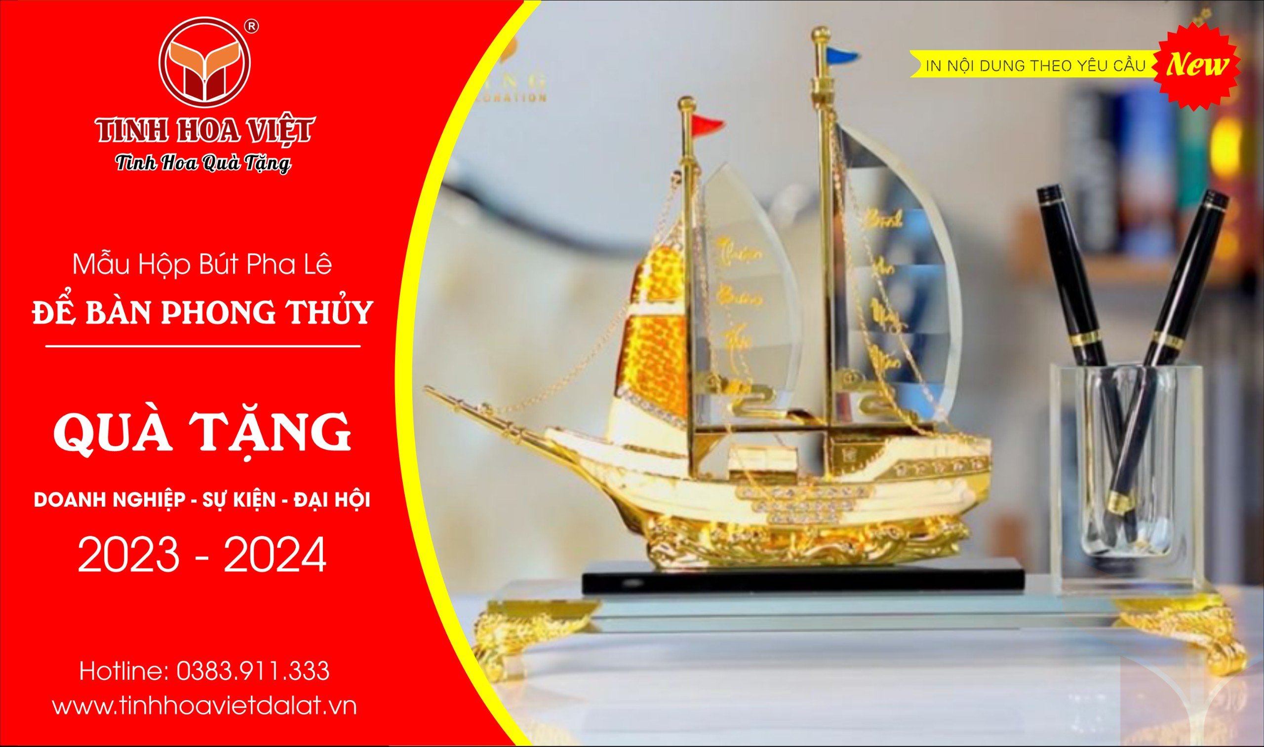 hộp bút pha lê phong thủy