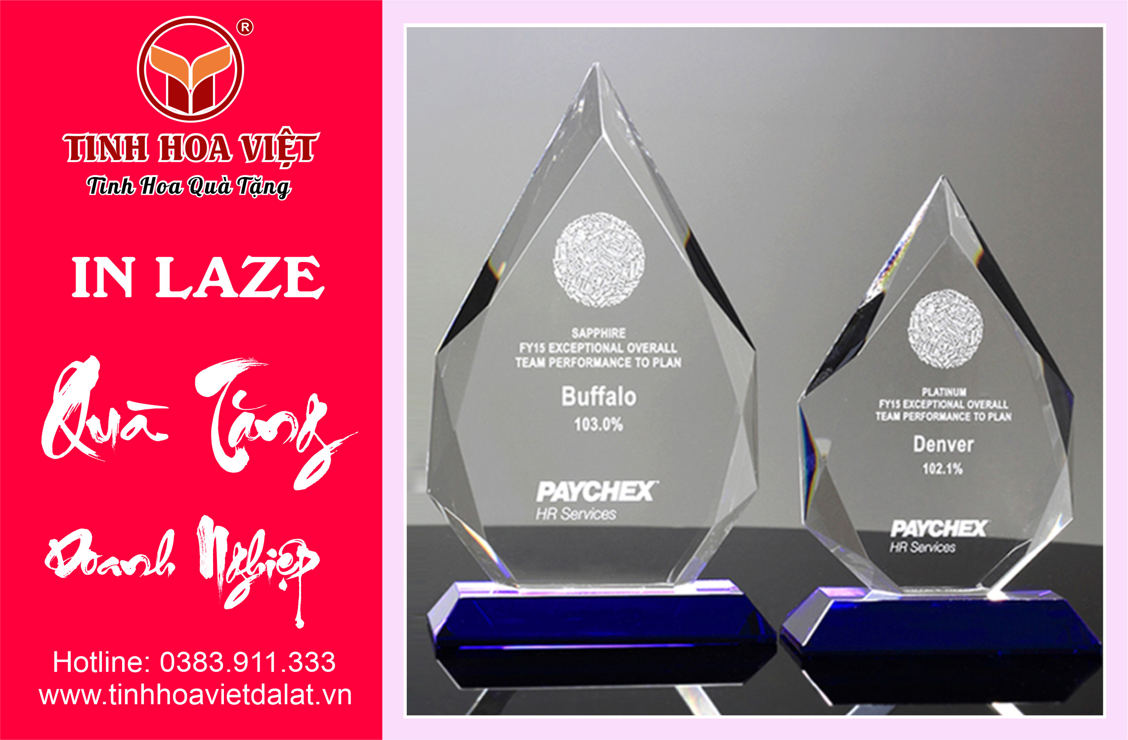 in khắc laze biểu trưng pha lê