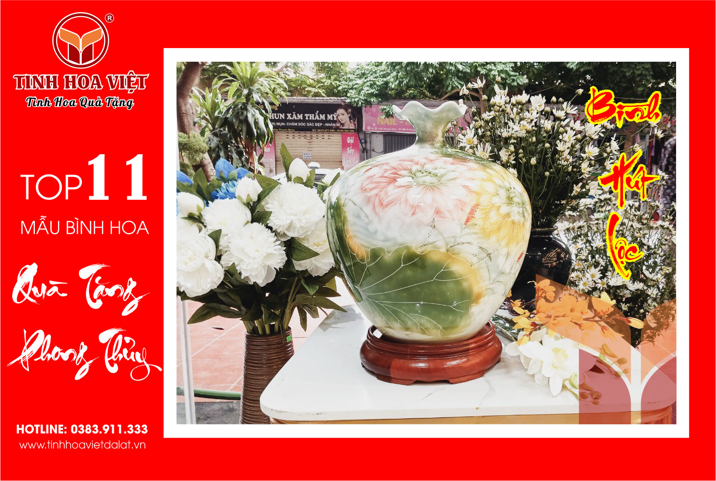 bình hút lộc sang trọng