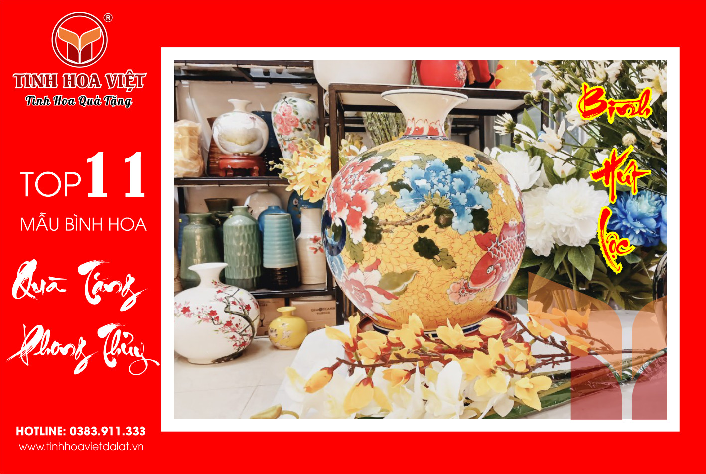bình hoa hút lộc