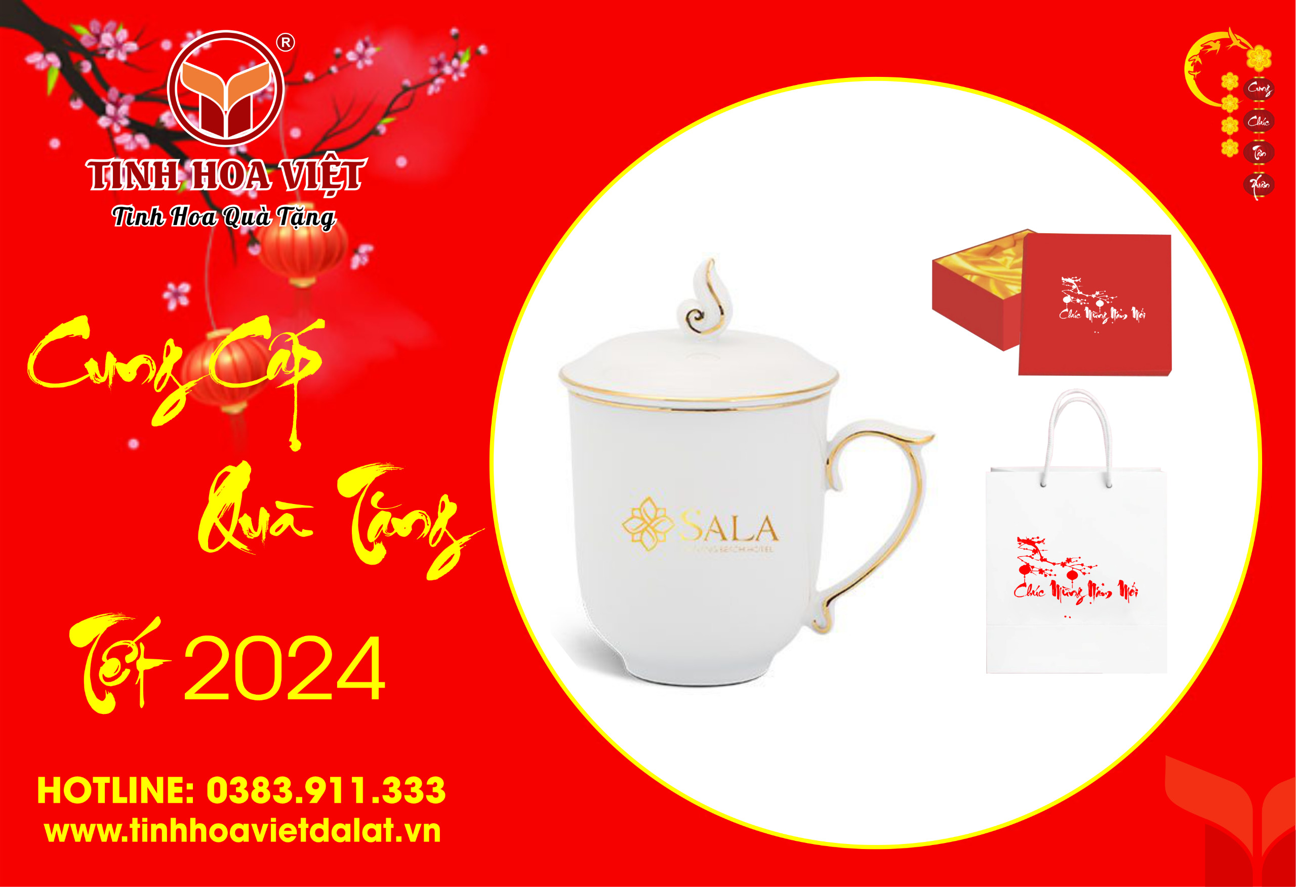 cốc sứ viền kim quà tặng