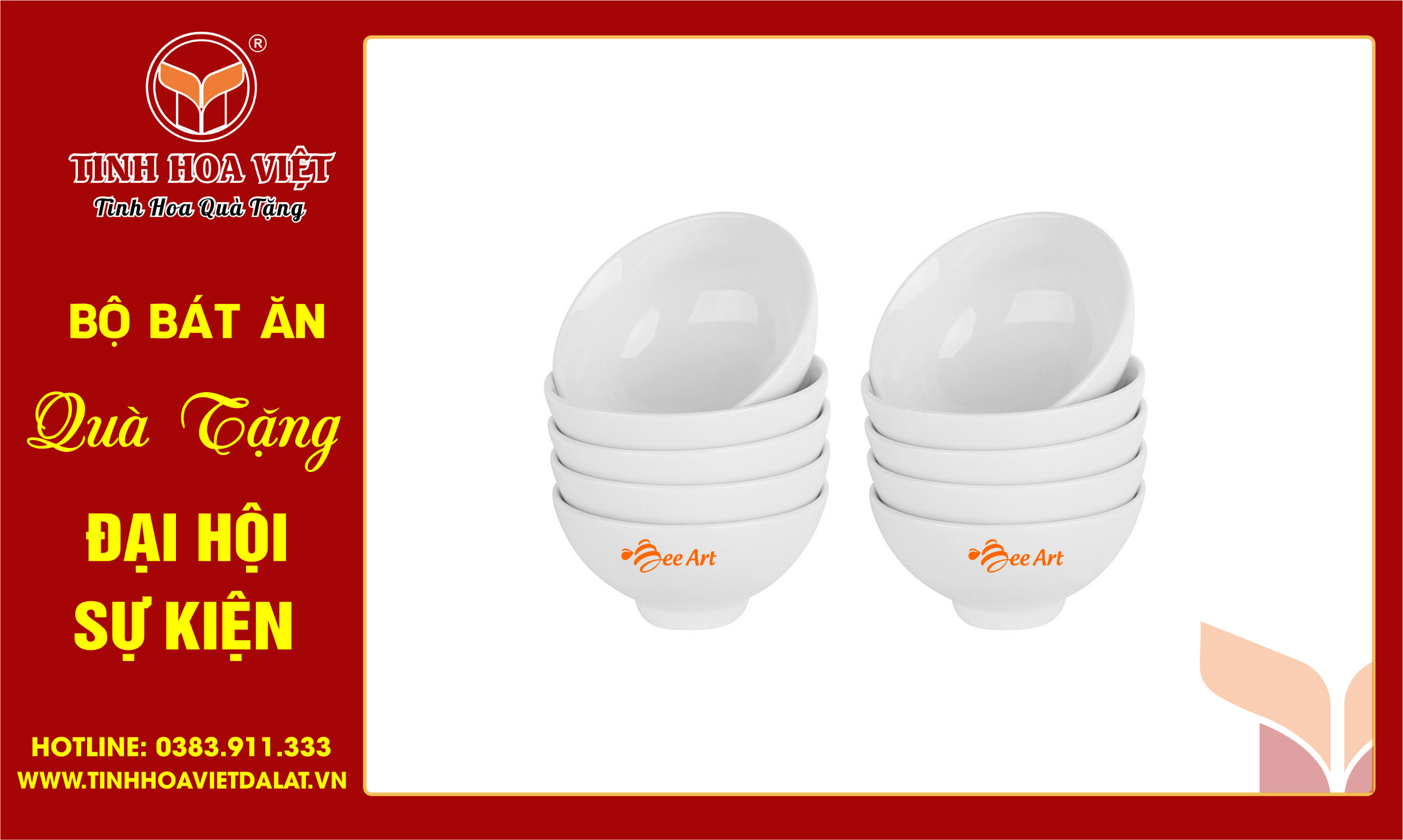 Bộ bát ăn tinh Hoa Việt Đà Lạt